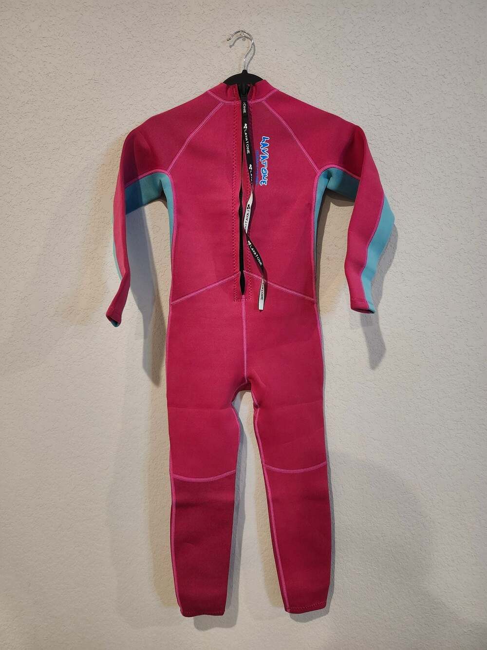 LayaTone Kids 2mm Neoprene Full Wetsuit Pink and Blue